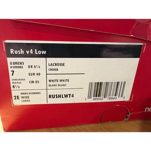 Mens 7 New Balance Men's Rush V4 Low Lacrosse Shoe Molded Cleats Shoes - Picture 6 of 8